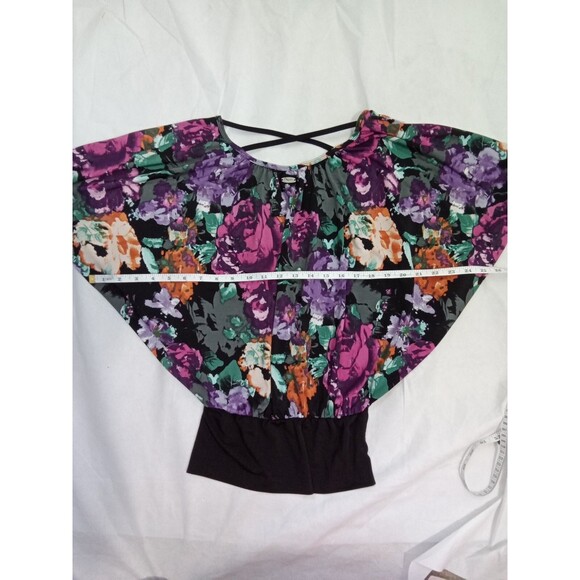 Candies Multicolor Floral Womens Medium Blouse - Picture 7 of 7